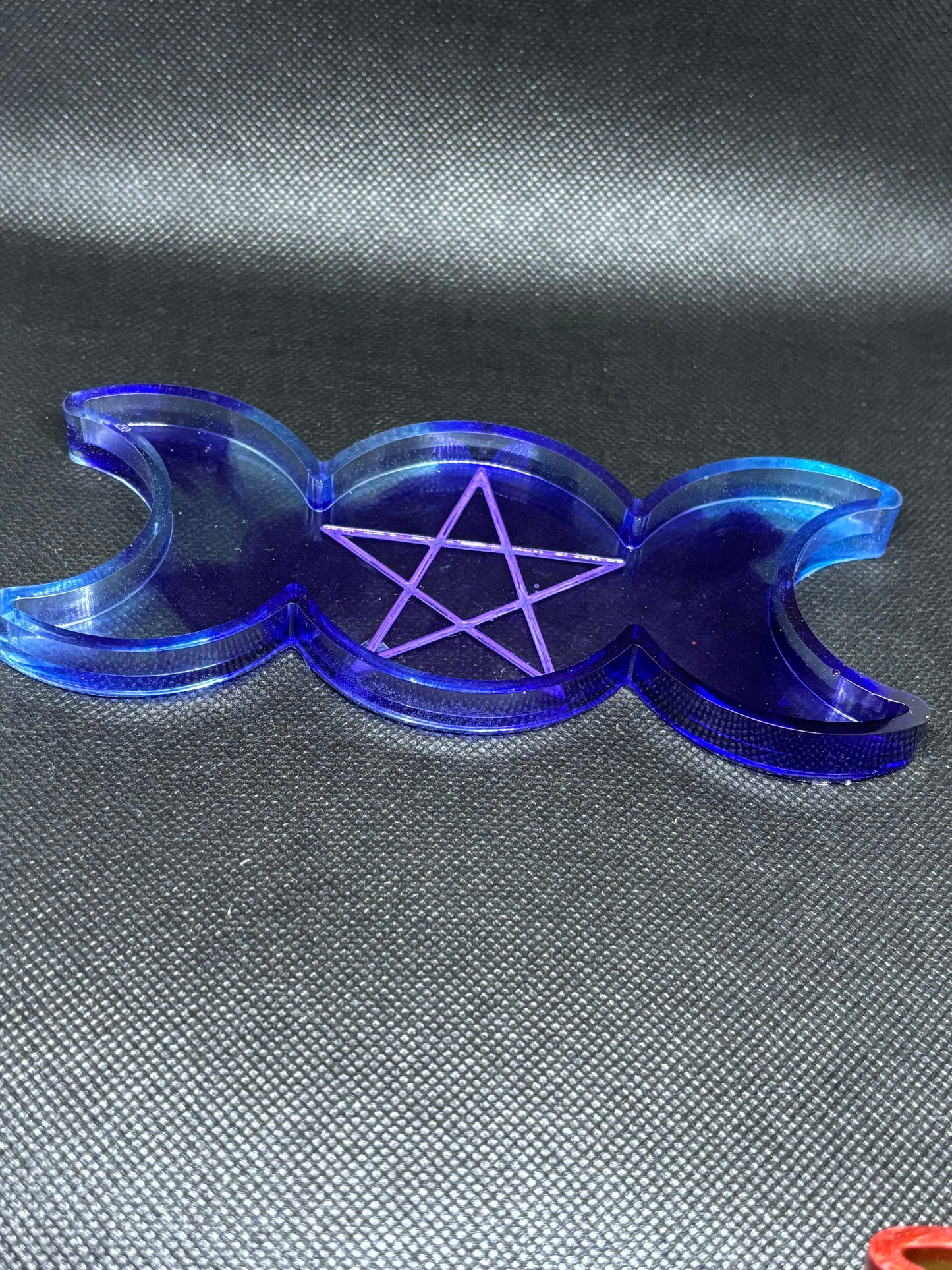 Pentacle Triple Moon Tray (Blue/Purple)