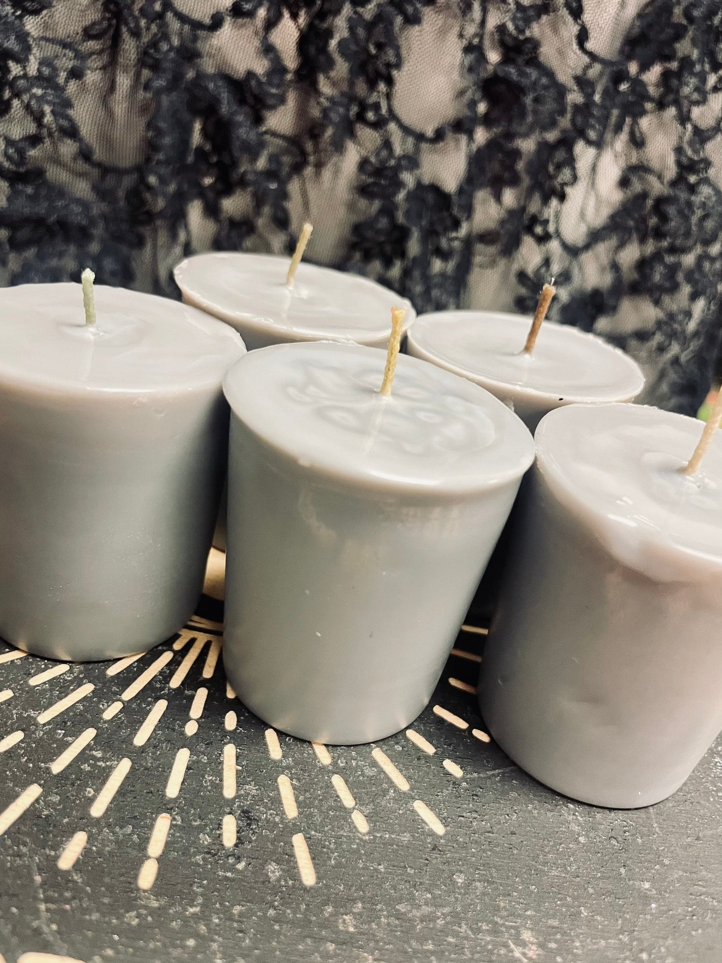 Fire Scrying Spell Candle, Smoke Scrying Candle, Light Gray Votive Candle, Divination, Choose Size