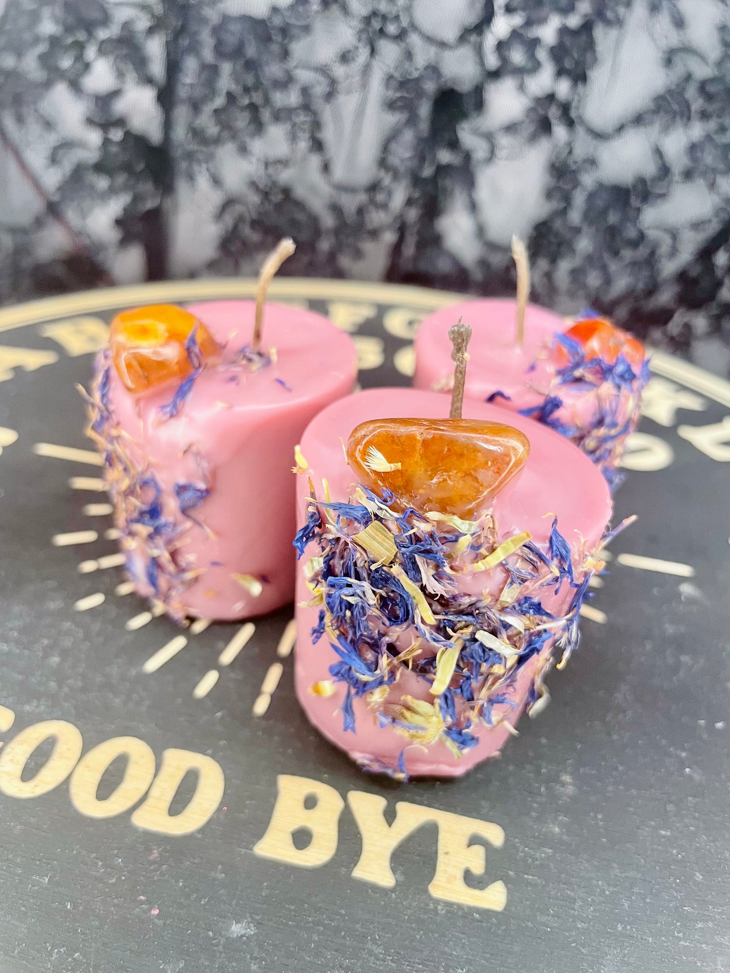 Psychic Flex Crystal Intention Spell Container Candle