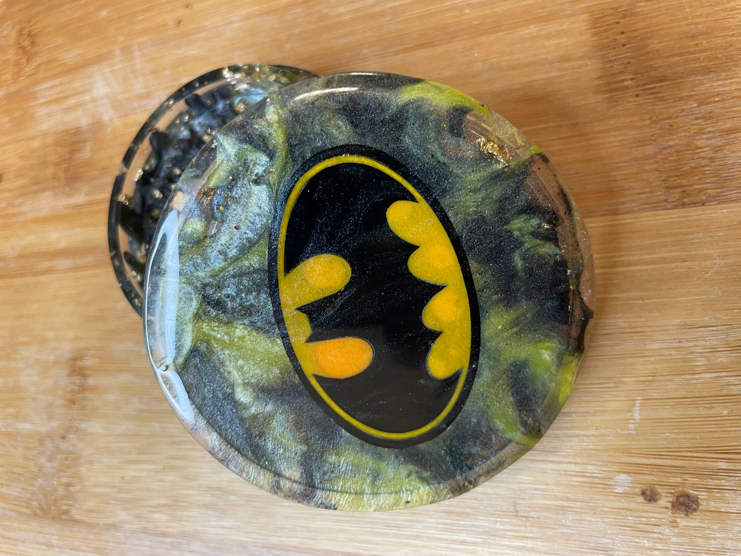 Bat Herb Grinder, 3.5in, Yellow & Black