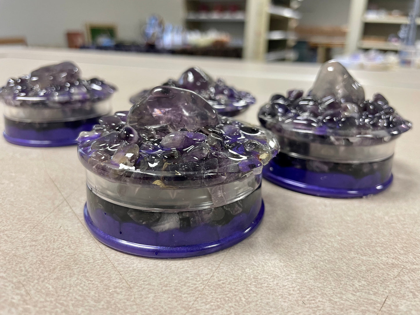 Amethyst Crystal Grinder, 3.5in, Purple