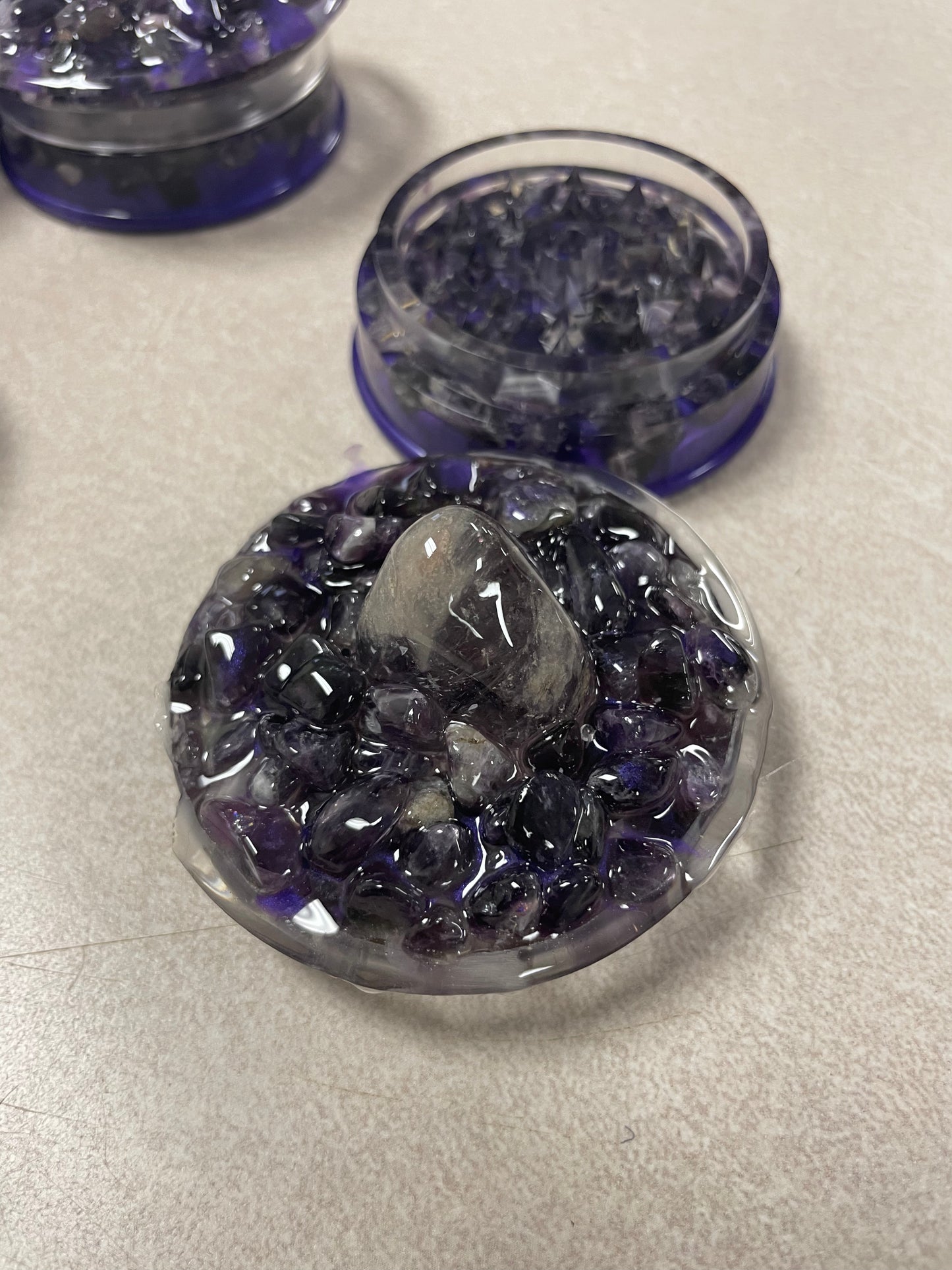 Amethyst Crystal Grinder, 3.5in, Purple