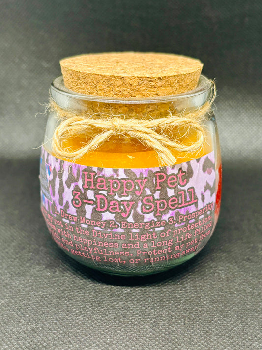 Happy Pet Blessing 3-Day Spell Intention Candle
