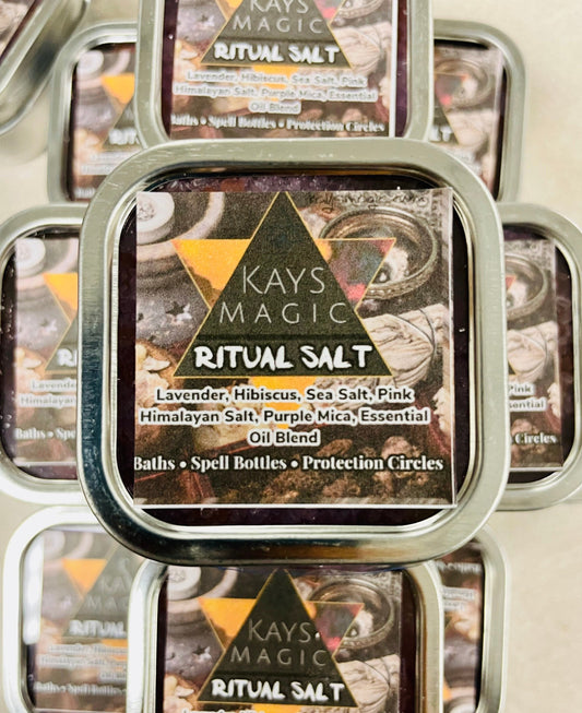 LOVE DRAW Ritual Salt Travel Tin, Intuition and Divination Salt, Bath Salt, Protection Salt, Spell Bottle