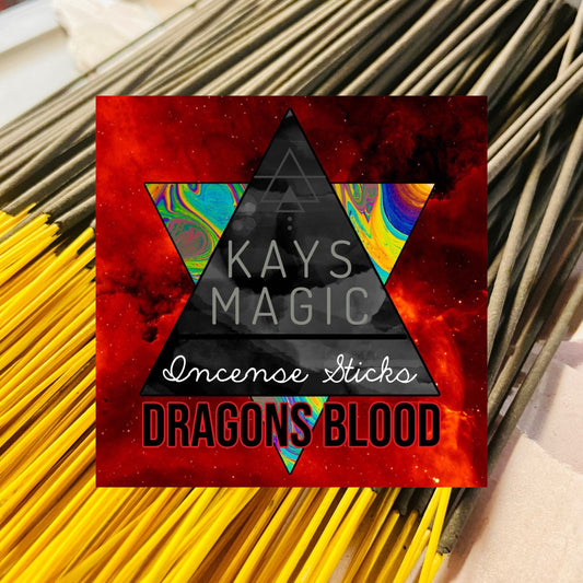 Dragons Blood Incense Sticks, 10 ct - Charcoal Incense Sticks - Hand-dipped