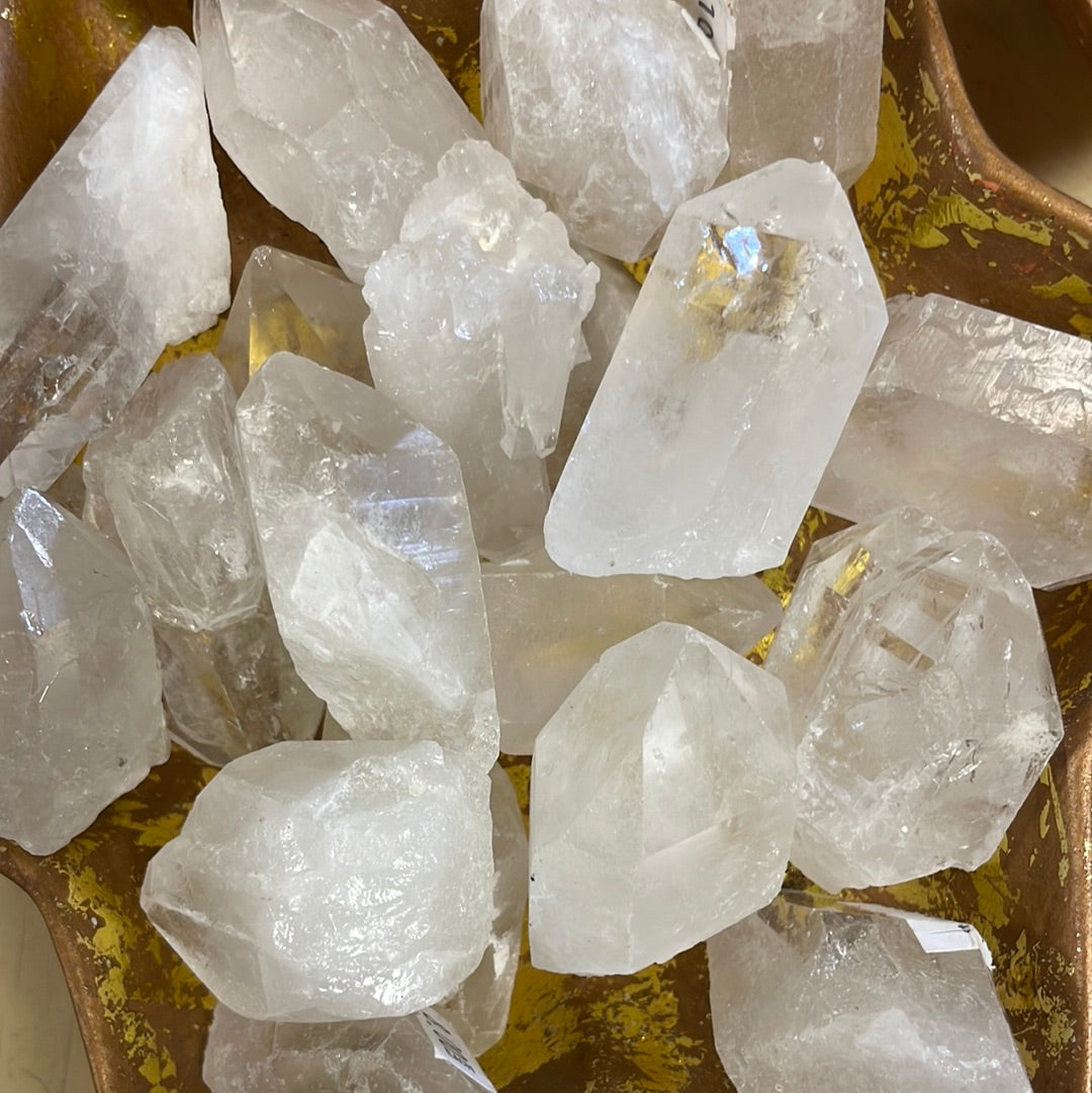 Clear Quartz Crystal Points, B GRADE