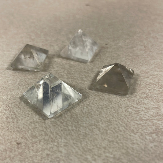 Clear Quartz Pyramid, Single, Mini
