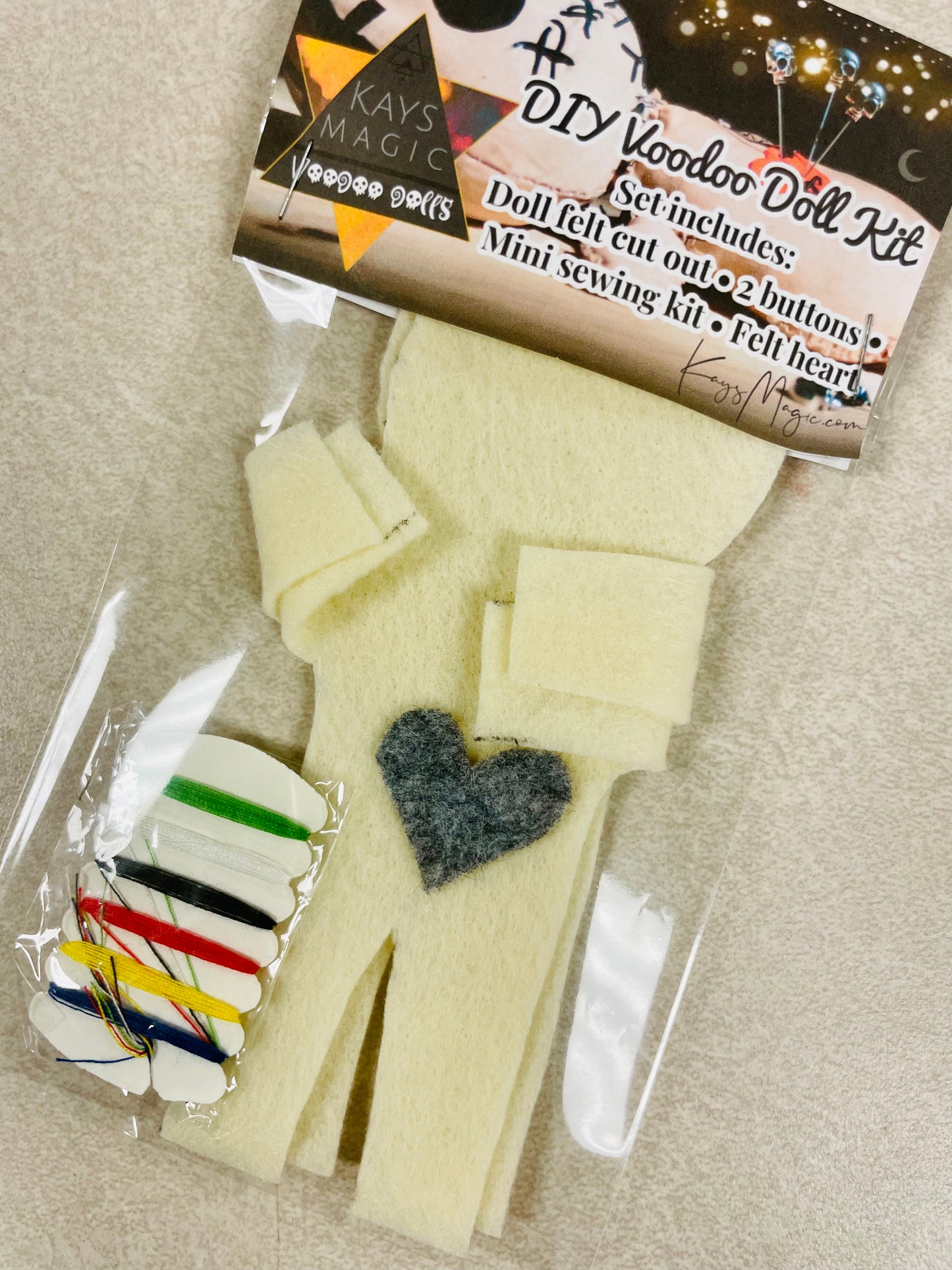 DIY Voodoo Doll Making Kit, Cream
