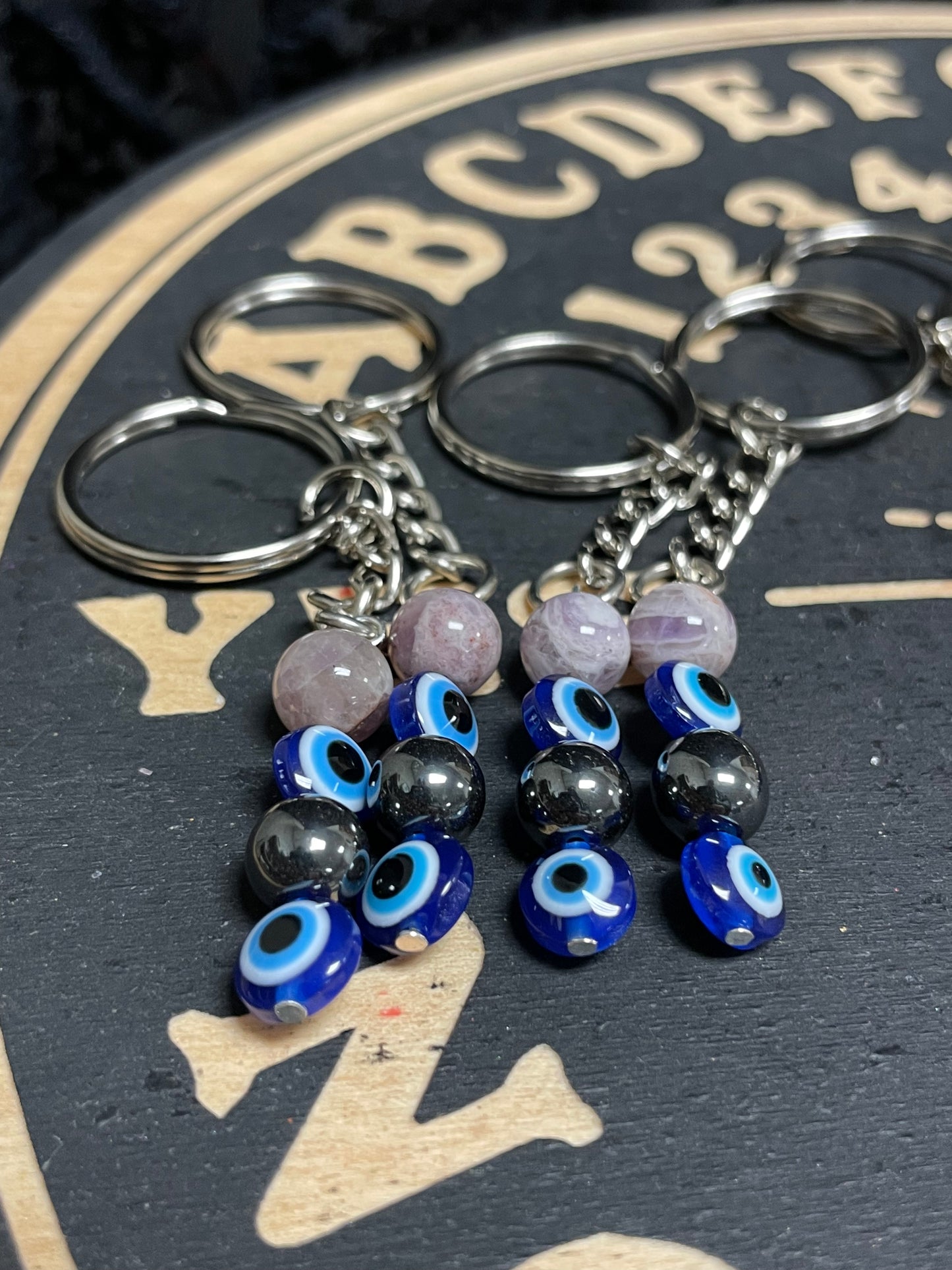 Grounding Intuition Evil Eye Protection Keychain