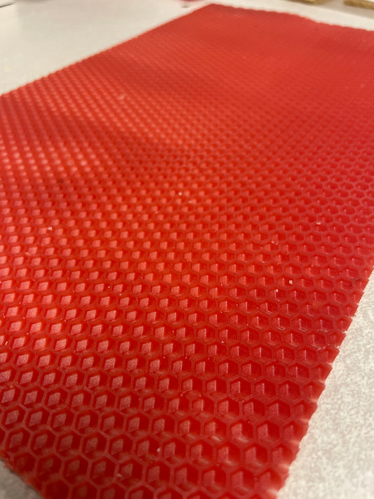 Red Beeswax Sheets, 6in x 6.5in