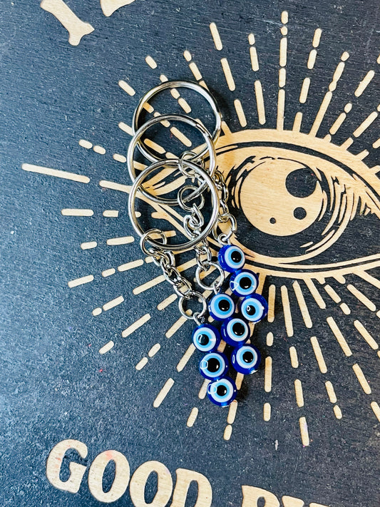 3-Bead Evil Eye Key Keychain