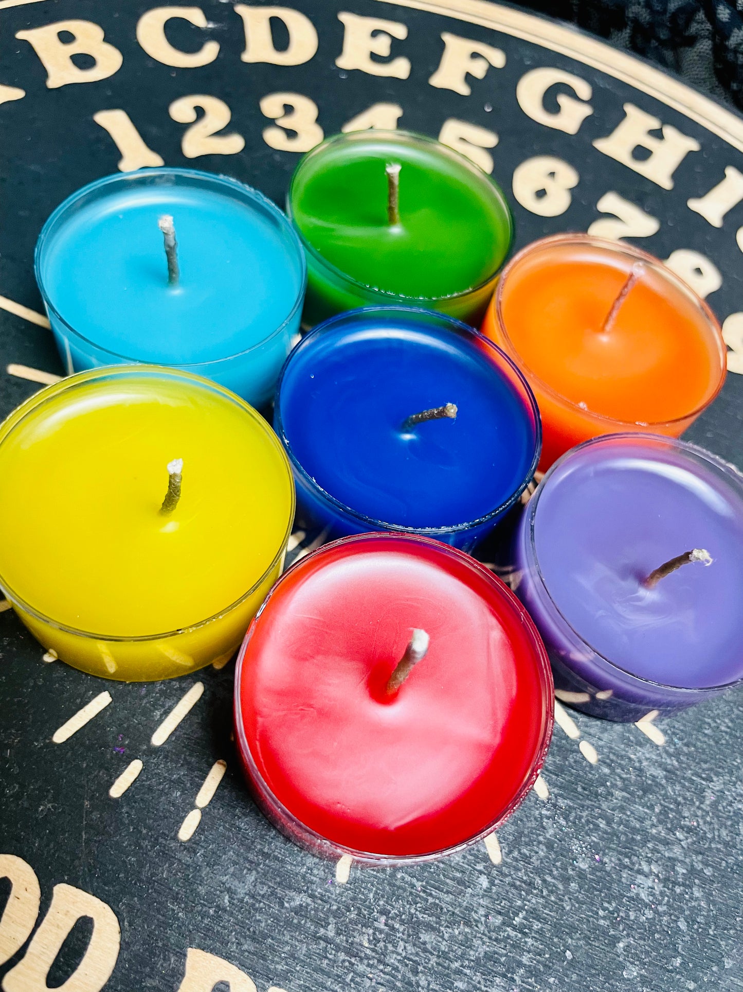 7 Chakra Tealight Candle Set, Set of 7