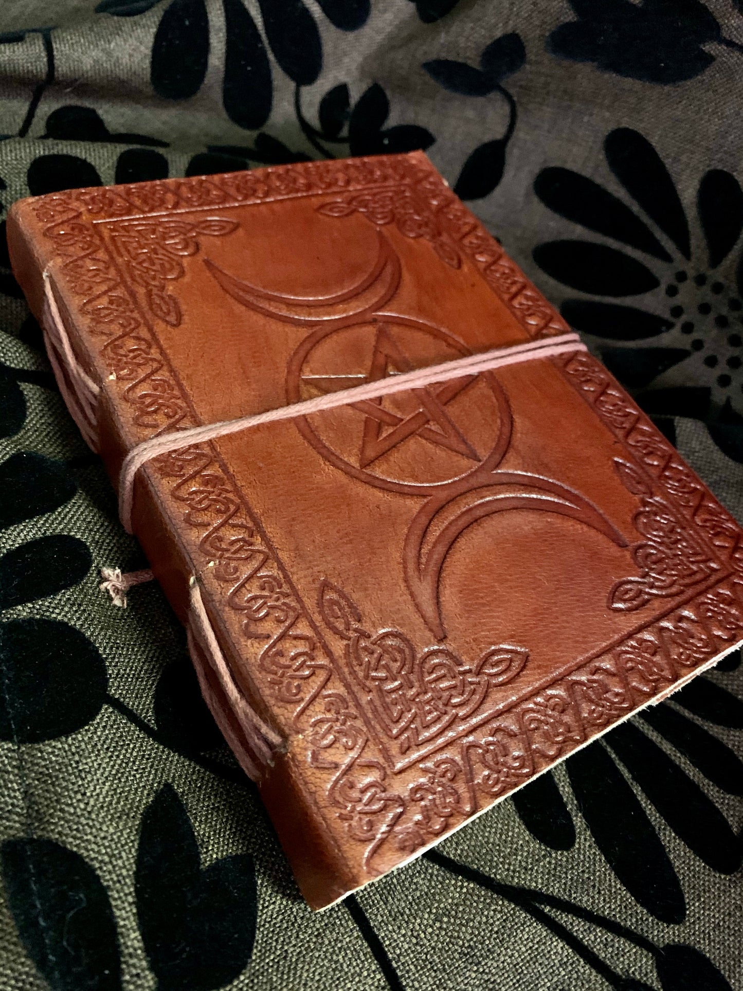 Triple Moon Leather Journal