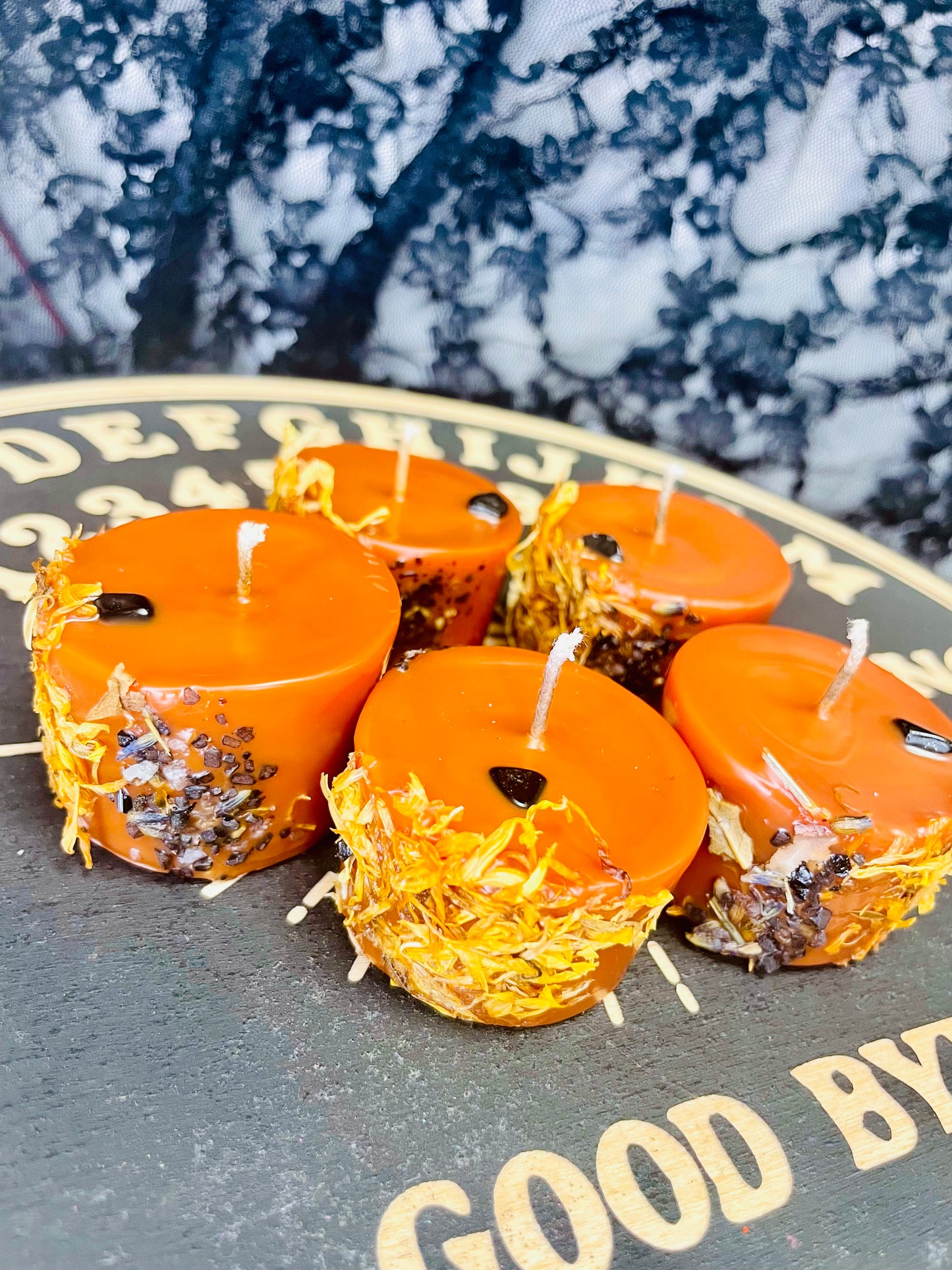 Samhain Ritual Spell Candle, Pumpkin Scented, Beeswax