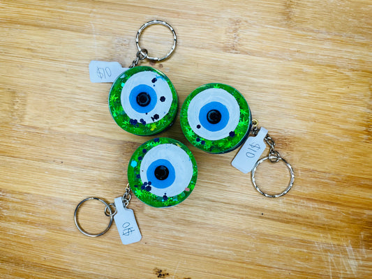 Evil Eye Protection Keychain, Green