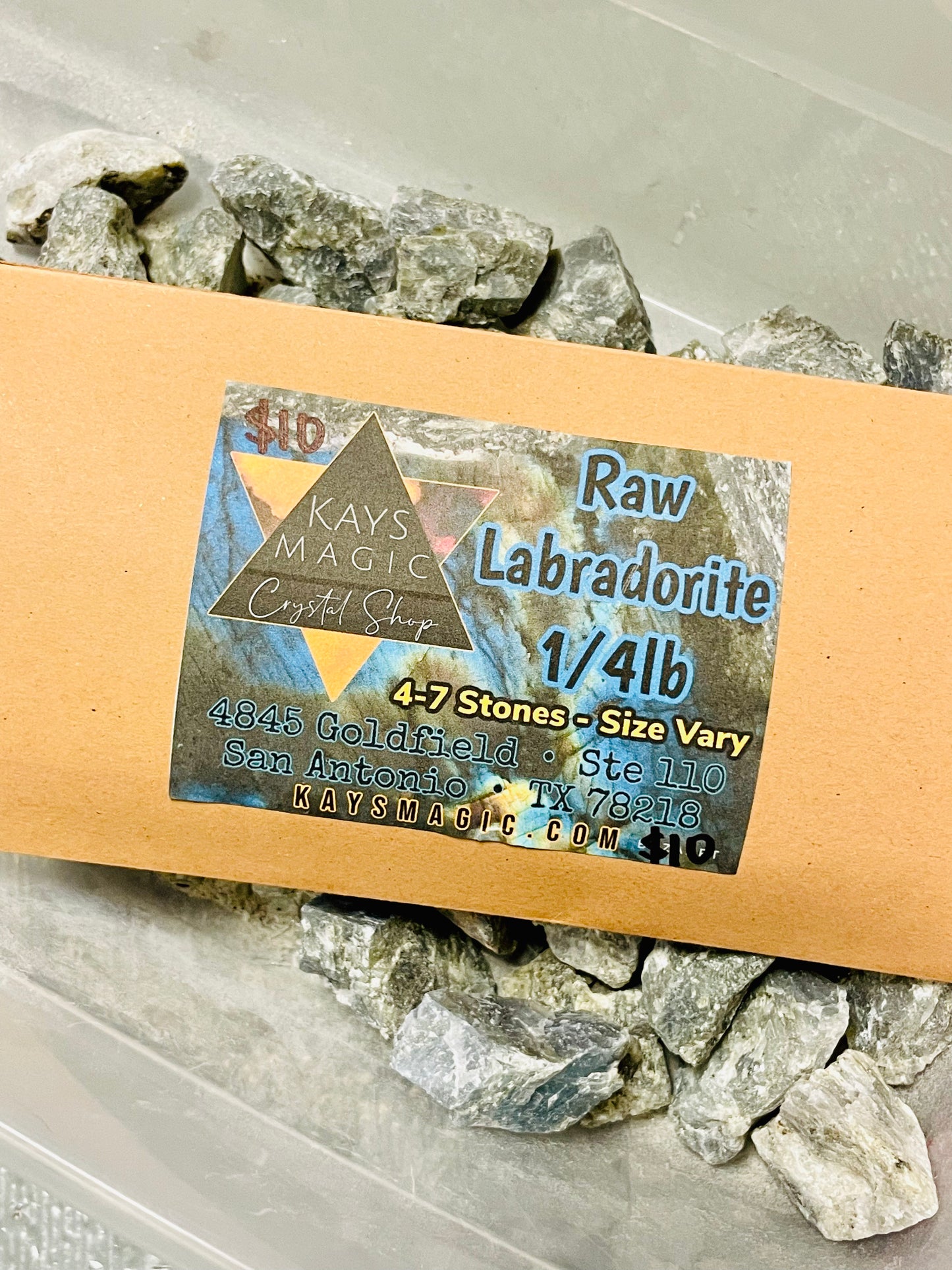 Labradorite, Raw, 1/4 lb Bulk